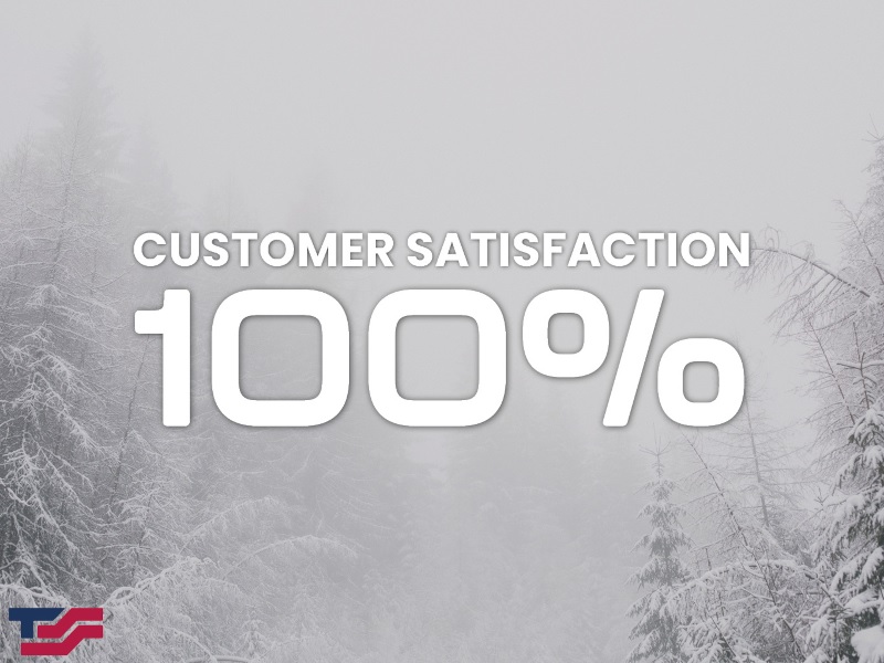 Customer satisfaction 100%