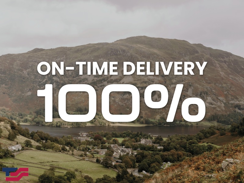 100% on-time delivery
