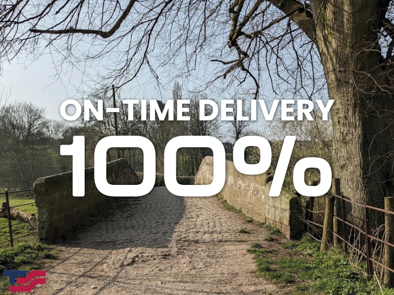 100% on-time delivery in March 2025