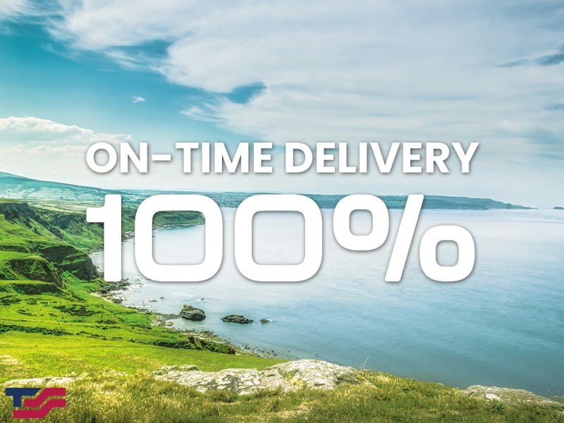 100% On Time Delivery