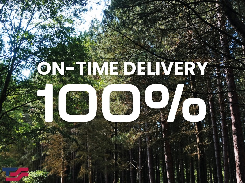 100% On Time Delivery in September 2025