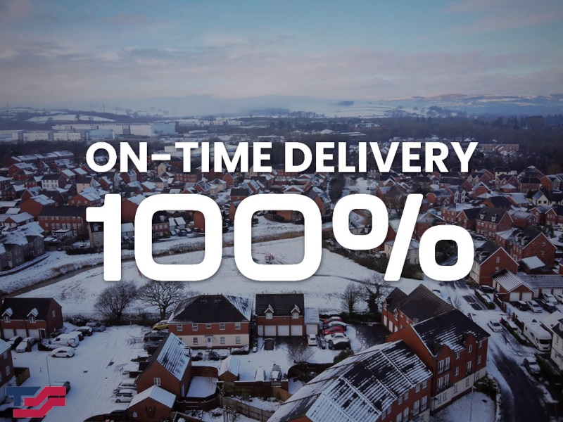100% On Time Delivery