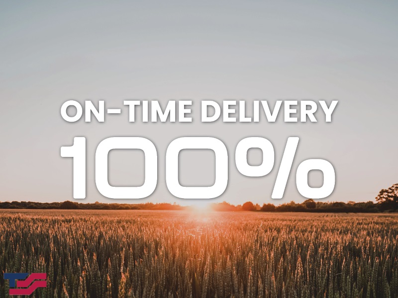 100% on time delivery in June 2026
