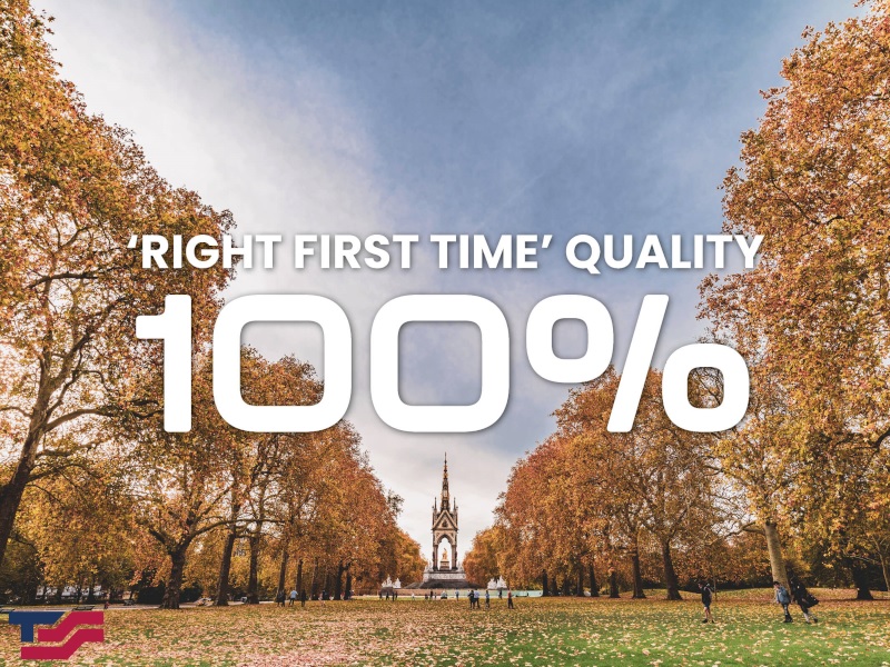 100% Right First Time Quality in September 2026